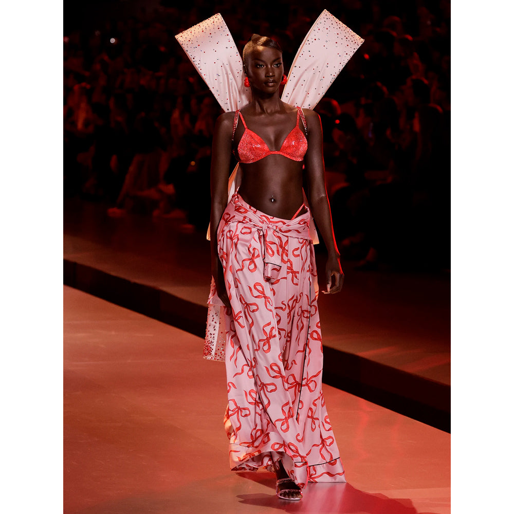 Set de Pijama Largo Satín Lazos Victoria's Secret