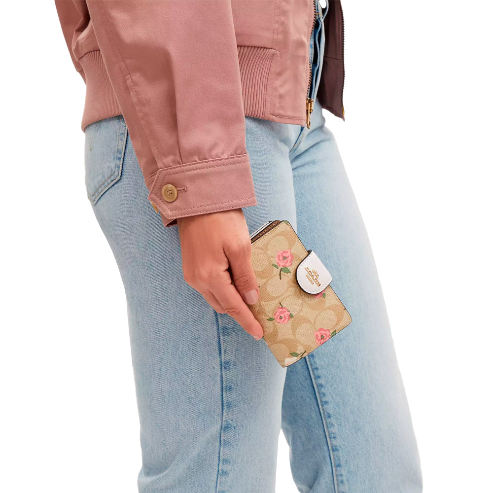 Billetera Corner Zip Signature canvas Coach - Coach