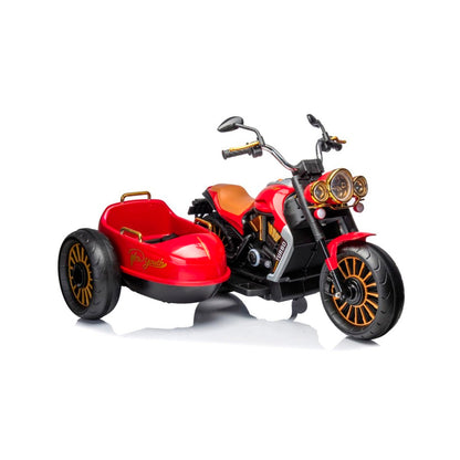 Moto eléctrica de tres ruedas con acompañante