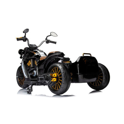 Moto eléctrica de tres ruedas con acompañante