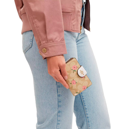 Billetera Corner Zip Signature canvas Coach - Coach